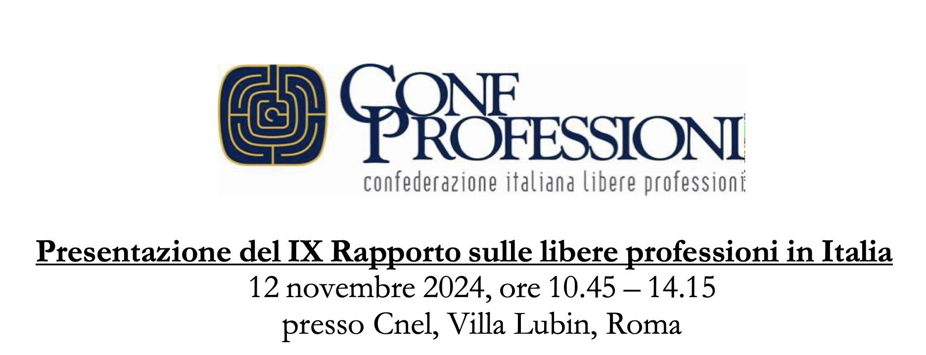 Presentazione del IX Rapporto sulle libere professioni in Italia